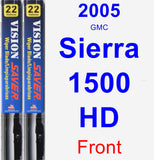 Front Wiper Blade Pack for 2005 GMC Sierra 1500 HD - Vision Saver