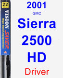 Driver Wiper Blade for 2001 GMC Sierra 2500 HD - Vision Saver