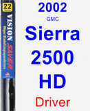 Driver Wiper Blade for 2002 GMC Sierra 2500 HD - Vision Saver