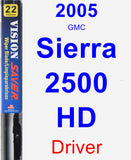 Driver Wiper Blade for 2005 GMC Sierra 2500 HD - Vision Saver