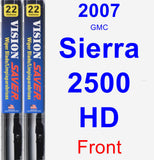 Front Wiper Blade Pack for 2007 GMC Sierra 2500 HD - Vision Saver