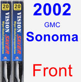 Front Wiper Blade Pack for 2002 GMC Sonoma - Vision Saver