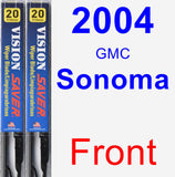 Front Wiper Blade Pack for 2004 GMC Sonoma - Vision Saver