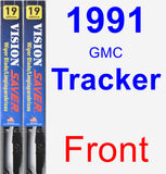 Front Wiper Blade Pack for 1991 GMC Tracker - Vision Saver