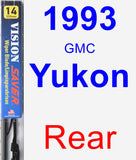 Rear Wiper Blade for 1993 GMC Yukon - Vision Saver