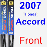 Front Wiper Blade Pack for 2007 Honda Accord - Vision Saver