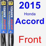 Front Wiper Blade Pack for 2015 Honda Accord - Vision Saver