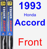 Front Wiper Blade Pack for 1993 Honda Accord - Vision Saver