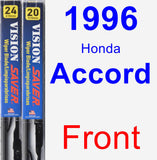 Front Wiper Blade Pack for 1996 Honda Accord - Vision Saver