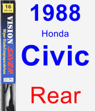 Rear Wiper Blade for 1988 Honda Civic - Vision Saver