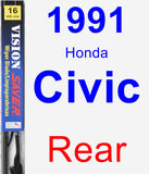 Rear Wiper Blade for 1991 Honda Civic - Vision Saver