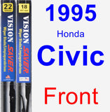 Front Wiper Blade Pack for 1995 Honda Civic - Vision Saver