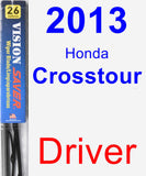 Driver Wiper Blade for 2013 Honda Crosstour - Vision Saver