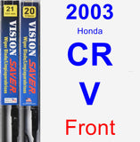 Front Wiper Blade Pack for 2003 Honda CR-V - Vision Saver