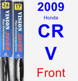 Front Wiper Blade Pack for 2009 Honda CR-V - Vision Saver