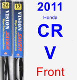 Front Wiper Blade Pack for 2011 Honda CR-V - Vision Saver