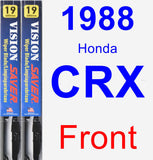 Front Wiper Blade Pack for 1988 Honda CRX - Vision Saver