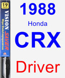 Driver Wiper Blade for 1988 Honda CRX - Vision Saver