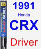 Driver Wiper Blade for 1991 Honda CRX - Vision Saver