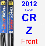 Front Wiper Blade Pack for 2012 Honda CR-Z - Vision Saver