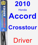 Driver Wiper Blade for 2010 Honda Accord Crosstour - Vision Saver