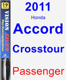 Passenger Wiper Blade for 2011 Honda Accord Crosstour - Vision Saver