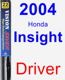 Driver Wiper Blade for 2004 Honda Insight - Vision Saver