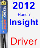 Driver Wiper Blade for 2012 Honda Insight - Vision Saver