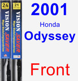 Front Wiper Blade Pack for 2001 Honda Odyssey - Vision Saver