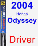 Driver Wiper Blade for 2004 Honda Odyssey - Vision Saver