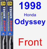 Front Wiper Blade Pack for 1998 Honda Odyssey - Vision Saver