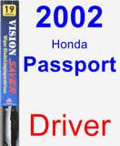 Driver Wiper Blade for 2002 Honda Passport - Vision Saver