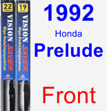 Front Wiper Blade Pack for 1992 Honda Prelude - Vision Saver