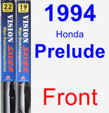 Front Wiper Blade Pack for 1994 Honda Prelude - Vision Saver