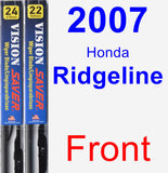 Front Wiper Blade Pack for 2007 Honda Ridgeline - Vision Saver