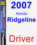 Driver Wiper Blade for 2007 Honda Ridgeline - Vision Saver