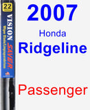 Passenger Wiper Blade for 2007 Honda Ridgeline - Vision Saver