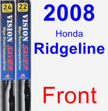 Front Wiper Blade Pack for 2008 Honda Ridgeline - Vision Saver