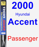 Passenger Wiper Blade for 2000 Hyundai Accent - Vision Saver