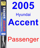 Passenger Wiper Blade for 2005 Hyundai Accent - Vision Saver