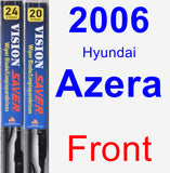 Front Wiper Blade Pack for 2006 Hyundai Azera - Vision Saver