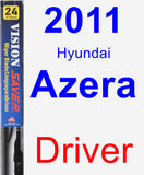 Driver Wiper Blade for 2011 Hyundai Azera - Vision Saver