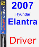 Driver Wiper Blade for 2007 Hyundai Elantra - Vision Saver