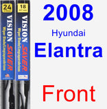 Front Wiper Blade Pack for 2008 Hyundai Elantra - Vision Saver