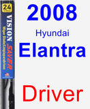 Driver Wiper Blade for 2008 Hyundai Elantra - Vision Saver