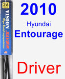 Driver Wiper Blade for 2010 Hyundai Entourage - Vision Saver