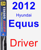 Driver Wiper Blade for 2012 Hyundai Equus - Vision Saver