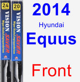 Front Wiper Blade Pack for 2014 Hyundai Equus - Vision Saver