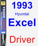 Driver Wiper Blade for 1993 Hyundai Excel - Vision Saver