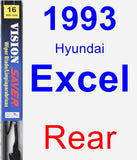 Rear Wiper Blade for 1993 Hyundai Excel - Vision Saver